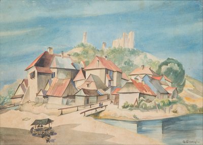 View of Kazimierz on the Vistula by Wladyslaw Skoczylas